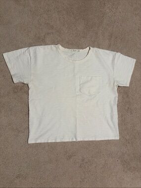 rag & bone Cream Short Sleeve Pocket Tee